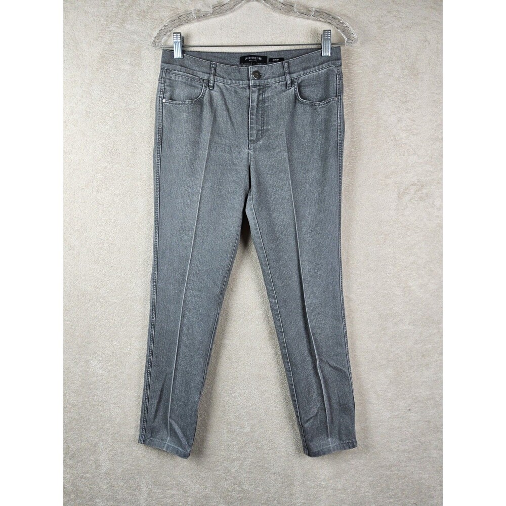 Lafayette 148 Women's Mercer Grey Denim Jeans Size 2